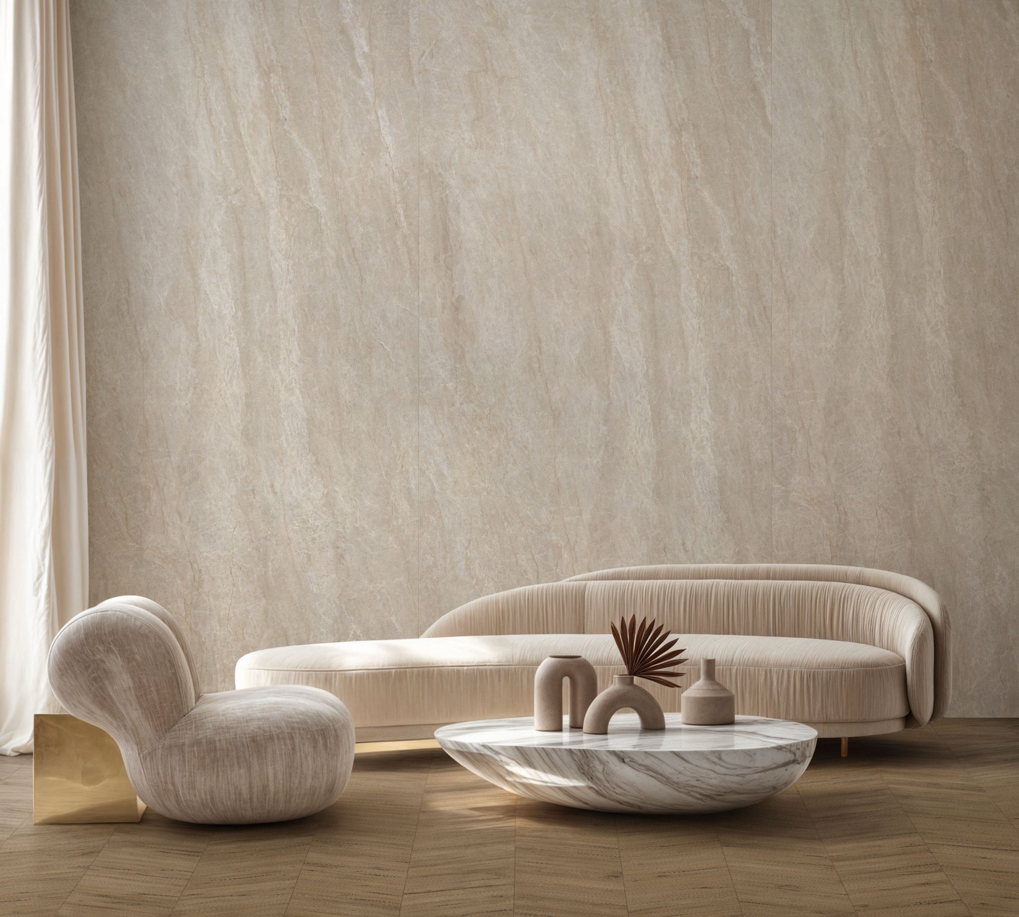 Marfil Carrelage Porcelaine Effet Marbre Délicat Mat Rt 120x120 - EMNA1554