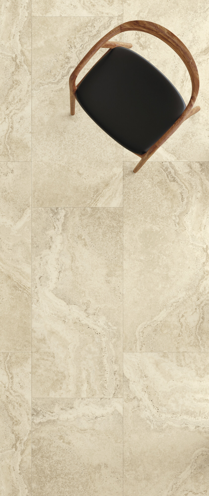 Carrelage Porcelaine Effet Marbre Travertin Soft Ivoire Antidérapant 60X60 - Ensc147