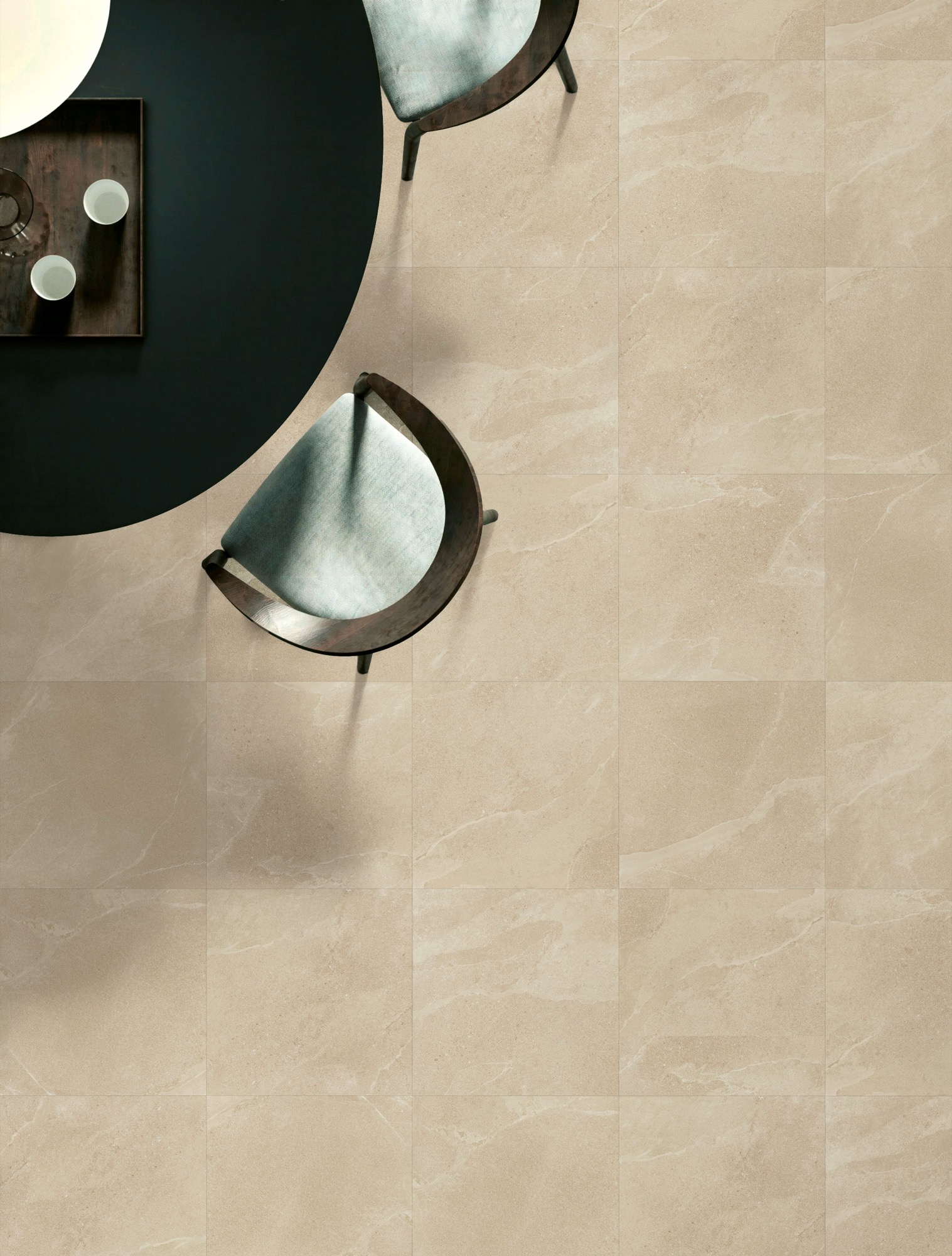 Carrelage extérieur en grès cérame effet pierre Delicata antidérapant R11 beige 60x60 - EO7021