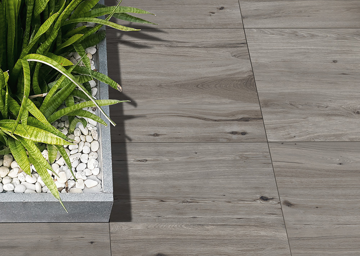 Carrelage Porcelaine Effet Bois Brut Gris Antidérapant 20X120 - Epgy282