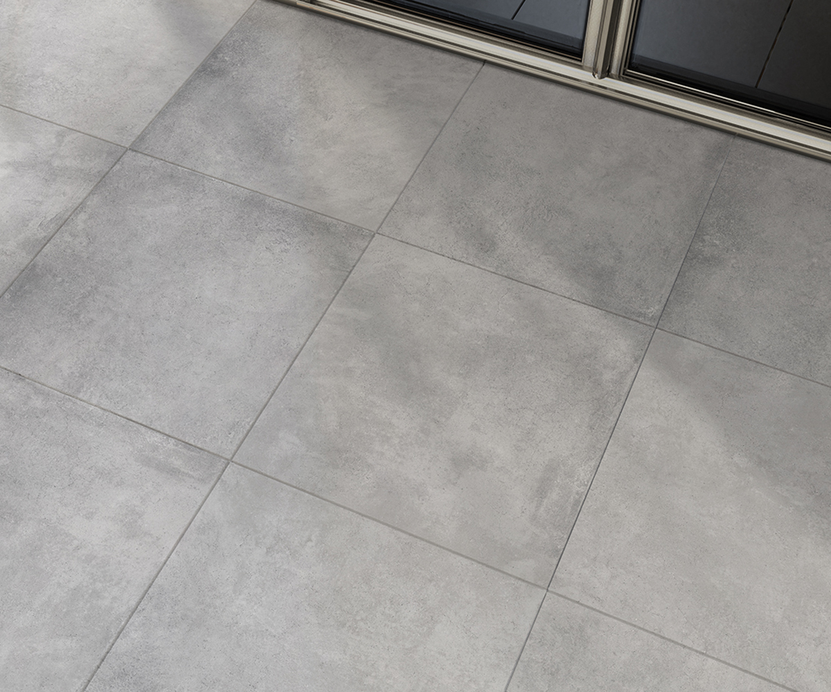 Carrelage Grès cérame effet béton ciré antidérapant gris clair 60X120 - Epgy657