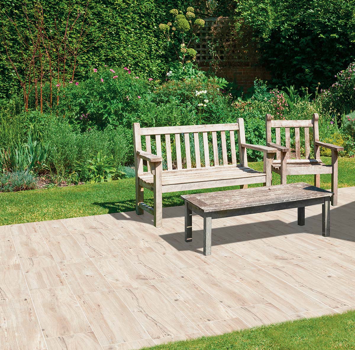 Carrelage Porcelaine Effet Bois Brut Antidérapant Blanc 30X120 - Epwe271