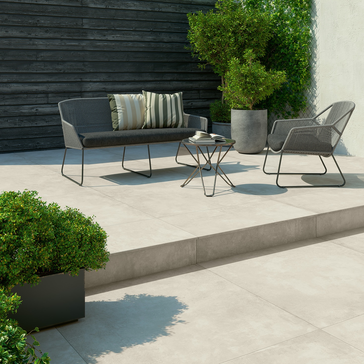 Carrelage Porcelaine Effet Béton Ciré Antidérapant Blanc 60X120 - Epwe651