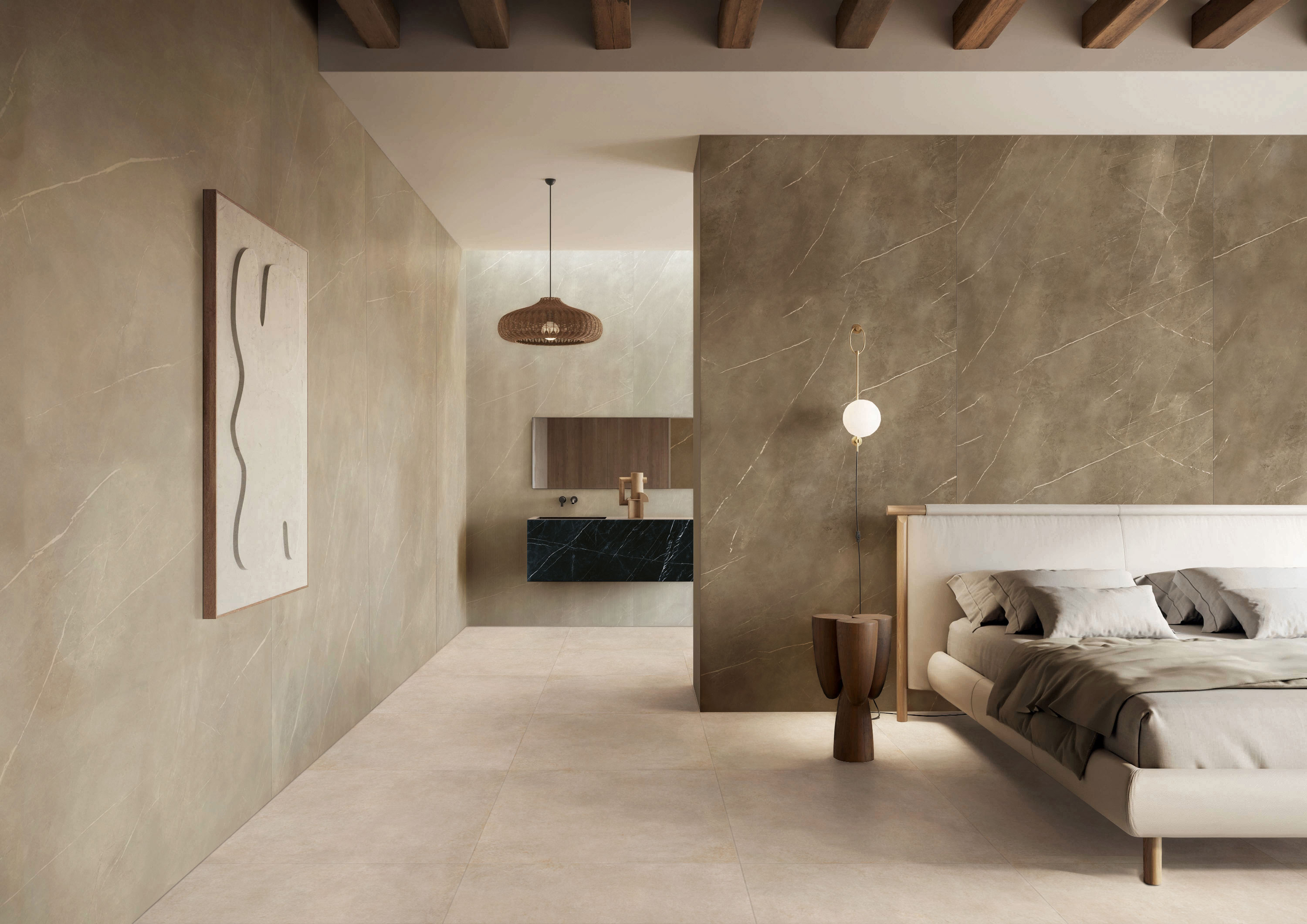 Carrelage Porcelaine Effet Marbre Roayl Taupe Poli 60X120 - Epyt165