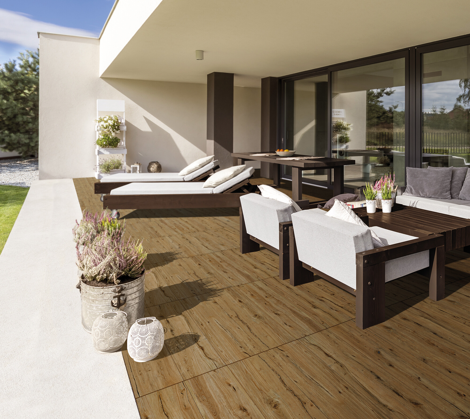 Carrelage Antidérapant Effet Bois Antique Noyer 30X120 - Errc290