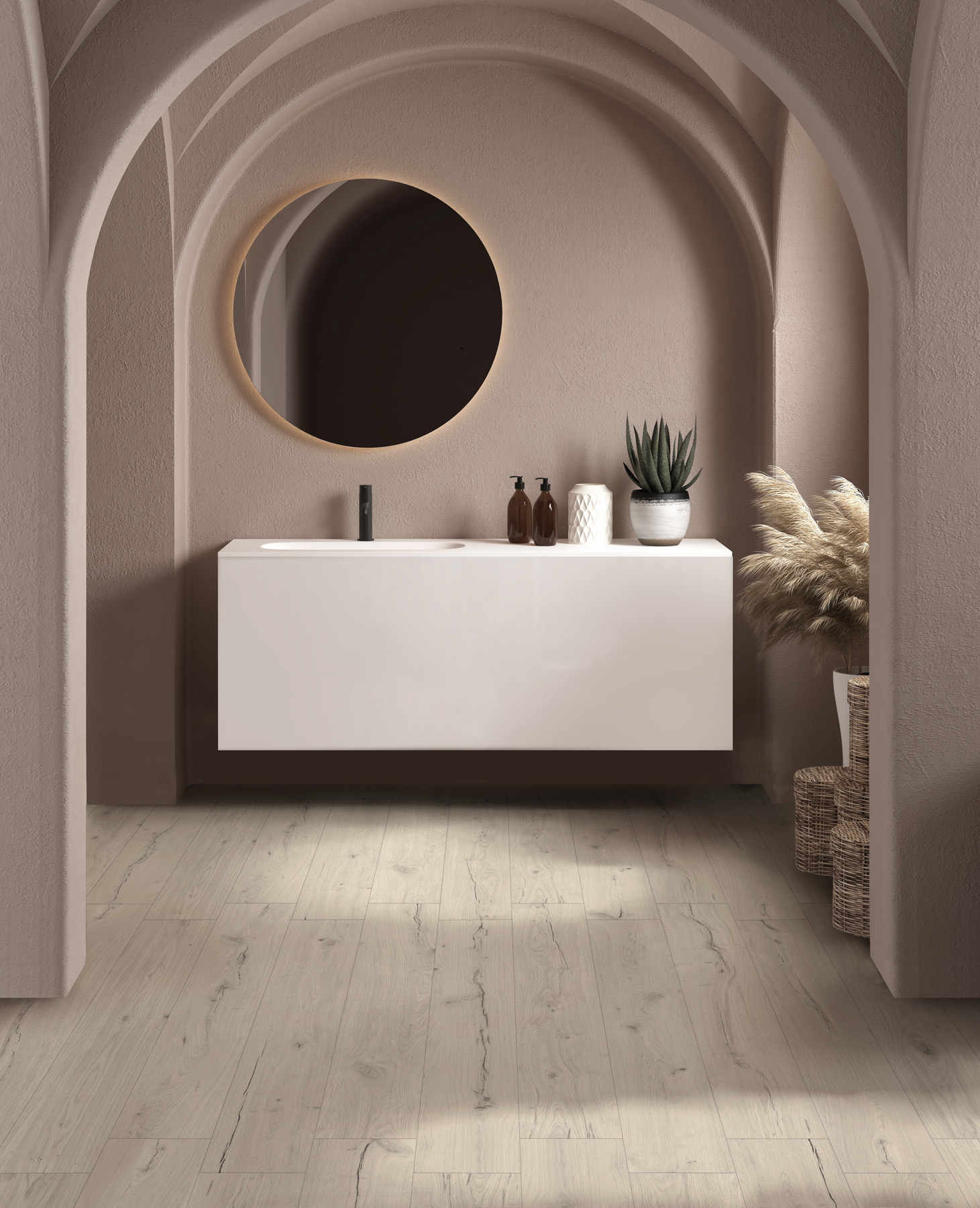 Carrelage Porcelaine Effet Bois Antique Blanc Mat 30X120 - Erro283