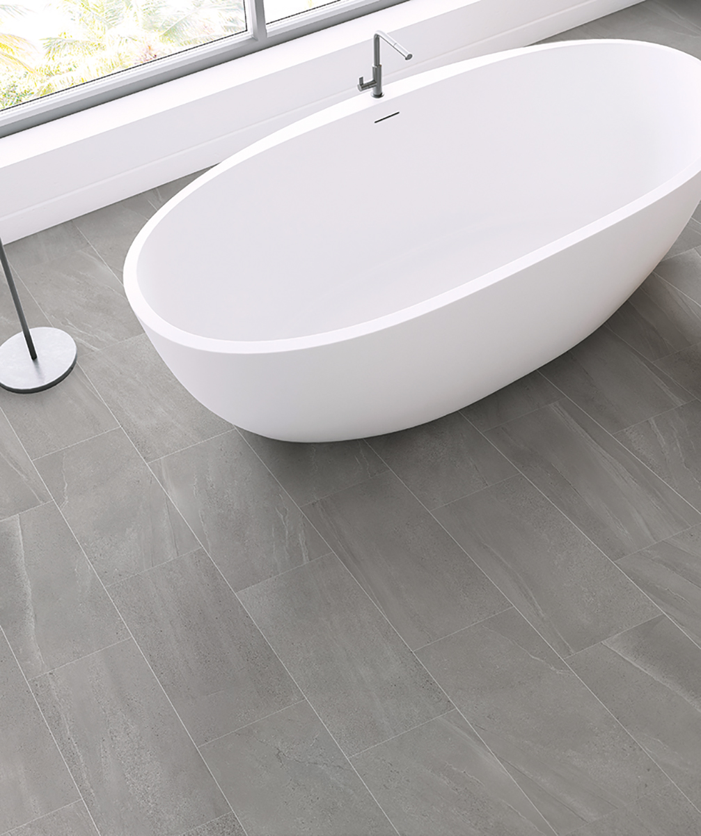 Carrelage Porcelaine Effet Pierre Raffiné Gris Foncé 60X60 - Esli1256