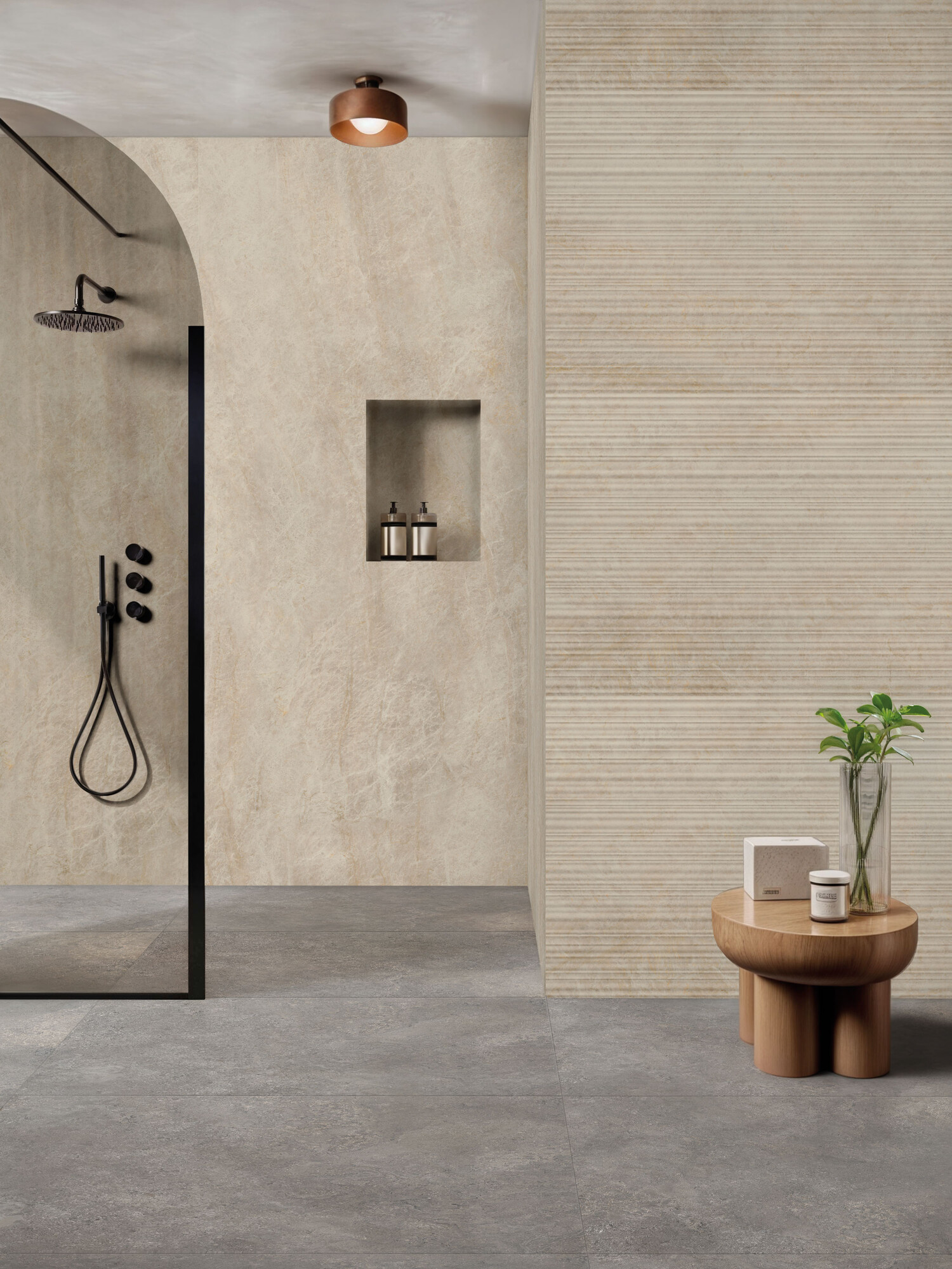 Revêtement élégant en grès cérame effet marbre ivoire mat Rt 60x120 - ETMA1570