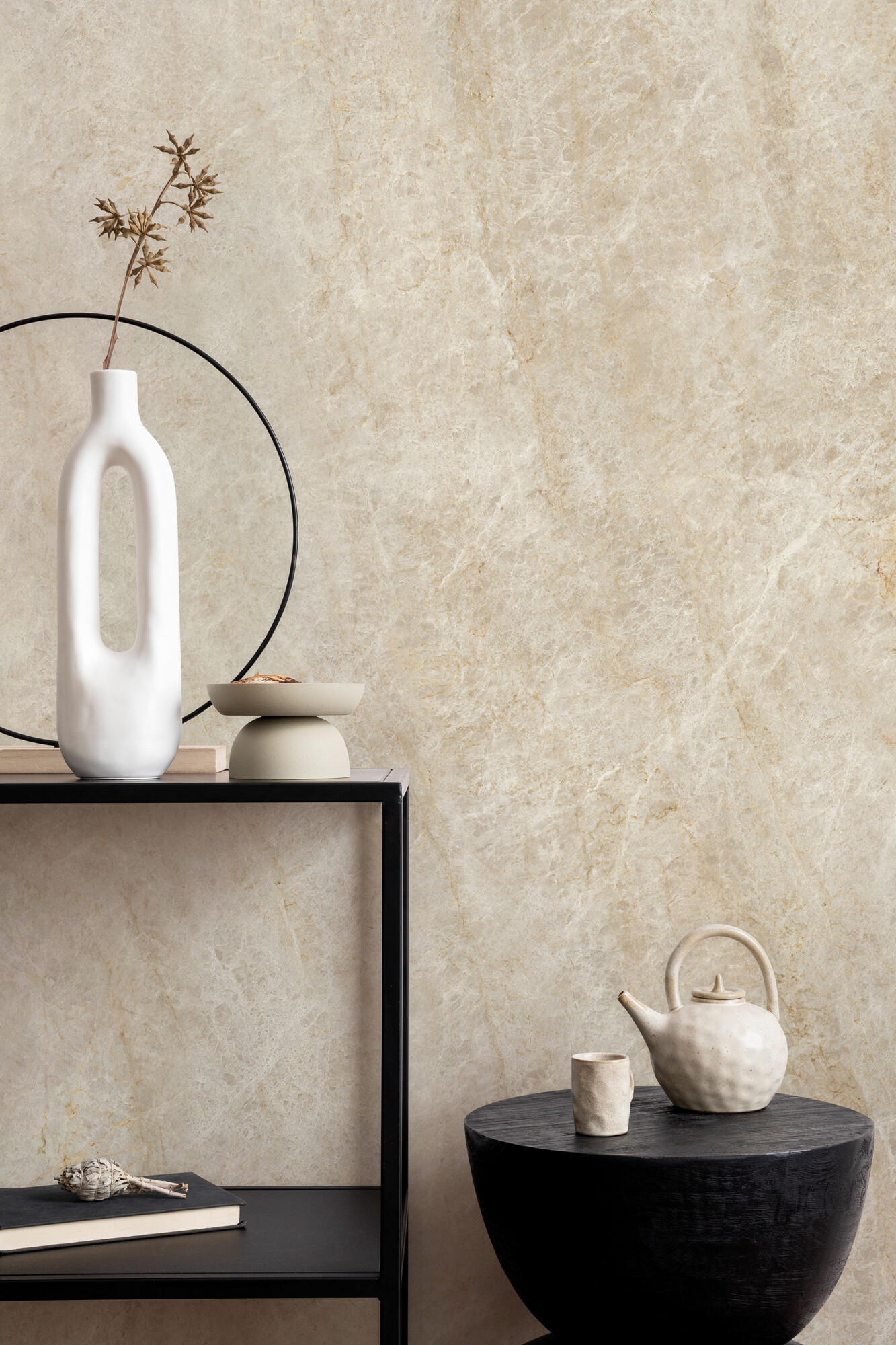 Carrelage Élégant Effet Marbre Beige Mat Rt 60x60 - ETML1565