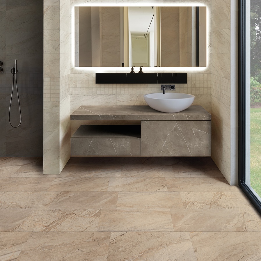 Carrelage Porcelaine Effet Pierre Précieuse Marron Naturel 30.8X61.5 - Eudt1302