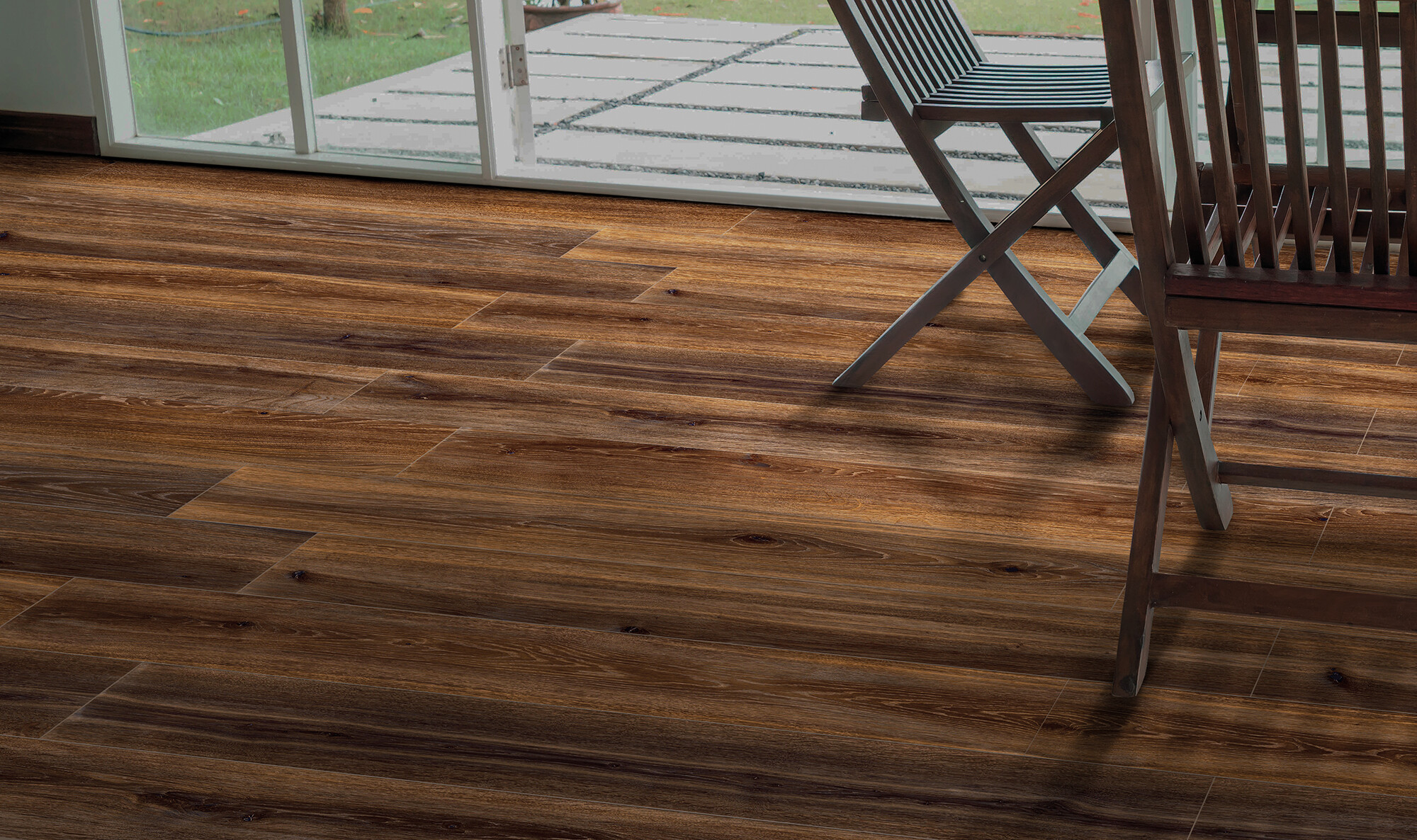 Carrelage Porcelaine Effet Bois Marron 20X120 - Ewkc1452