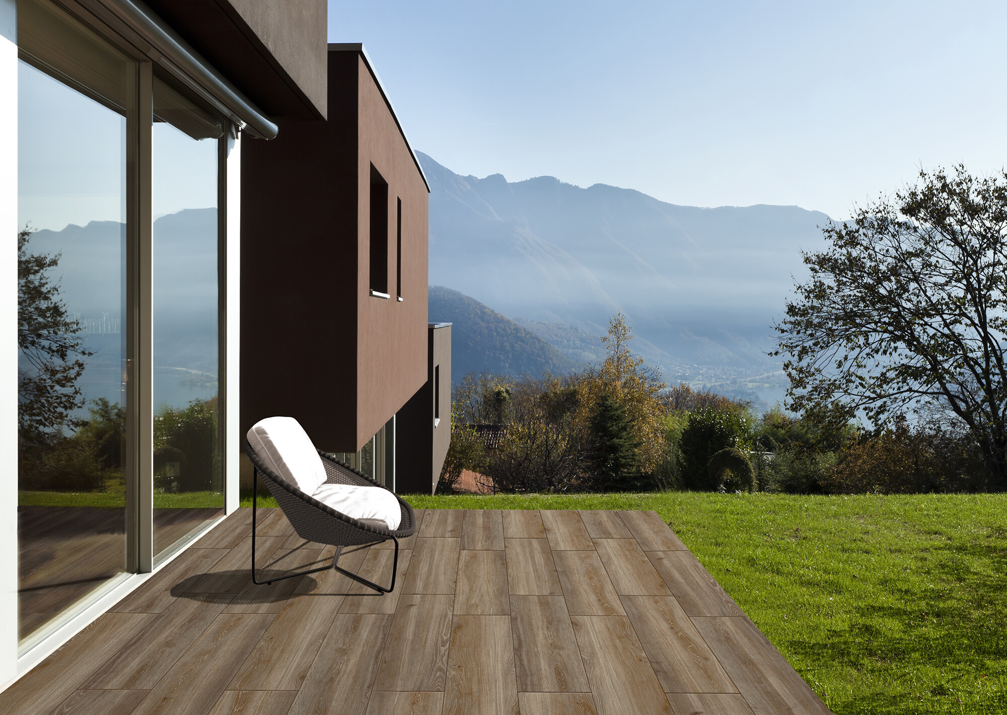 Carrelage Porcelaine Effet Bois Gris Tourterelle 20X120 - Ewke1450