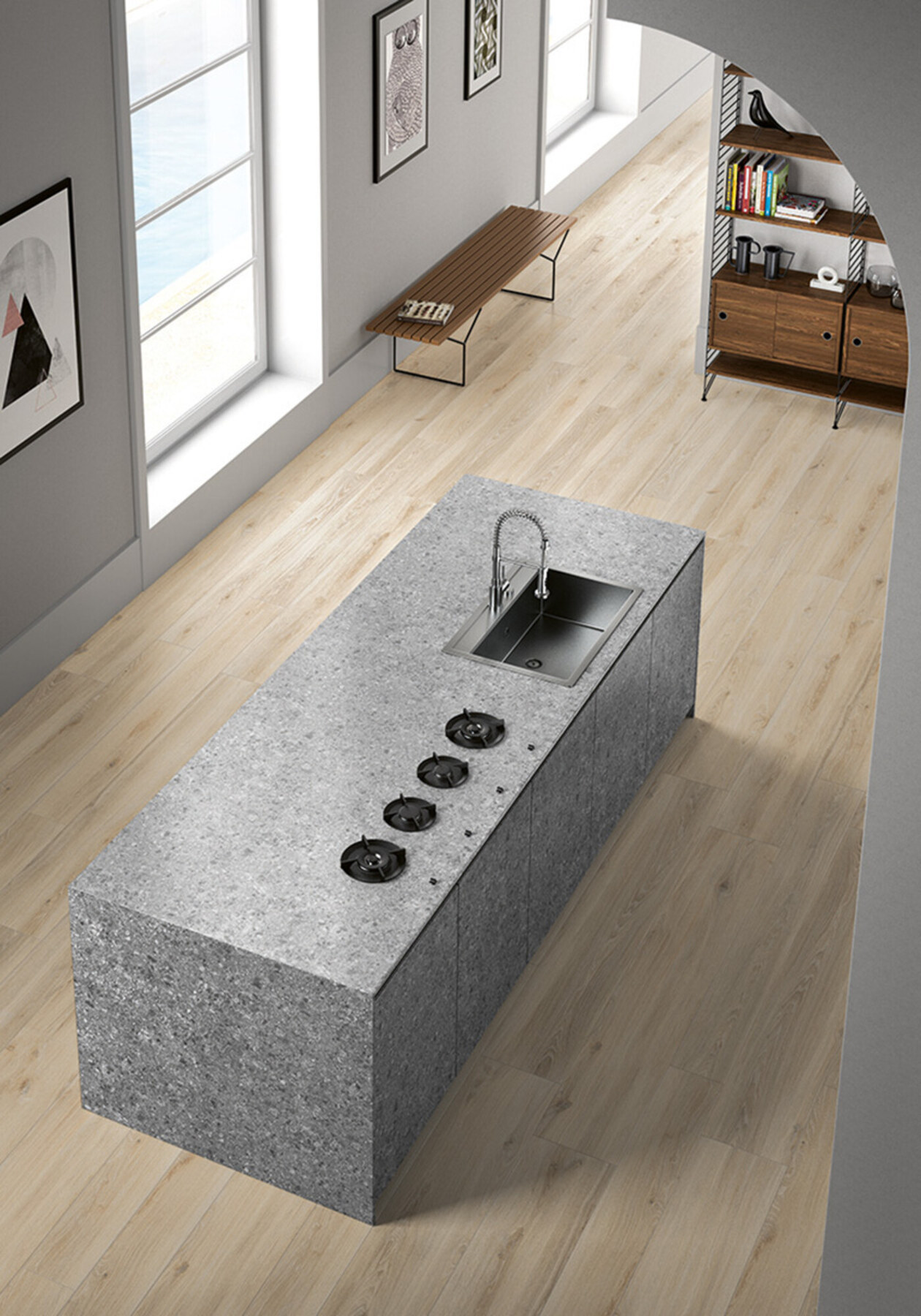 Carrelage Porcelaine Effet Bois Beige 20X120 - Ewkl1446