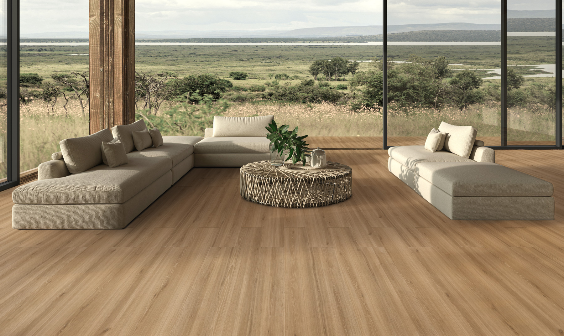 Carrelage Porcelaine Effet Bois Miel 20X120 - Ewko1448