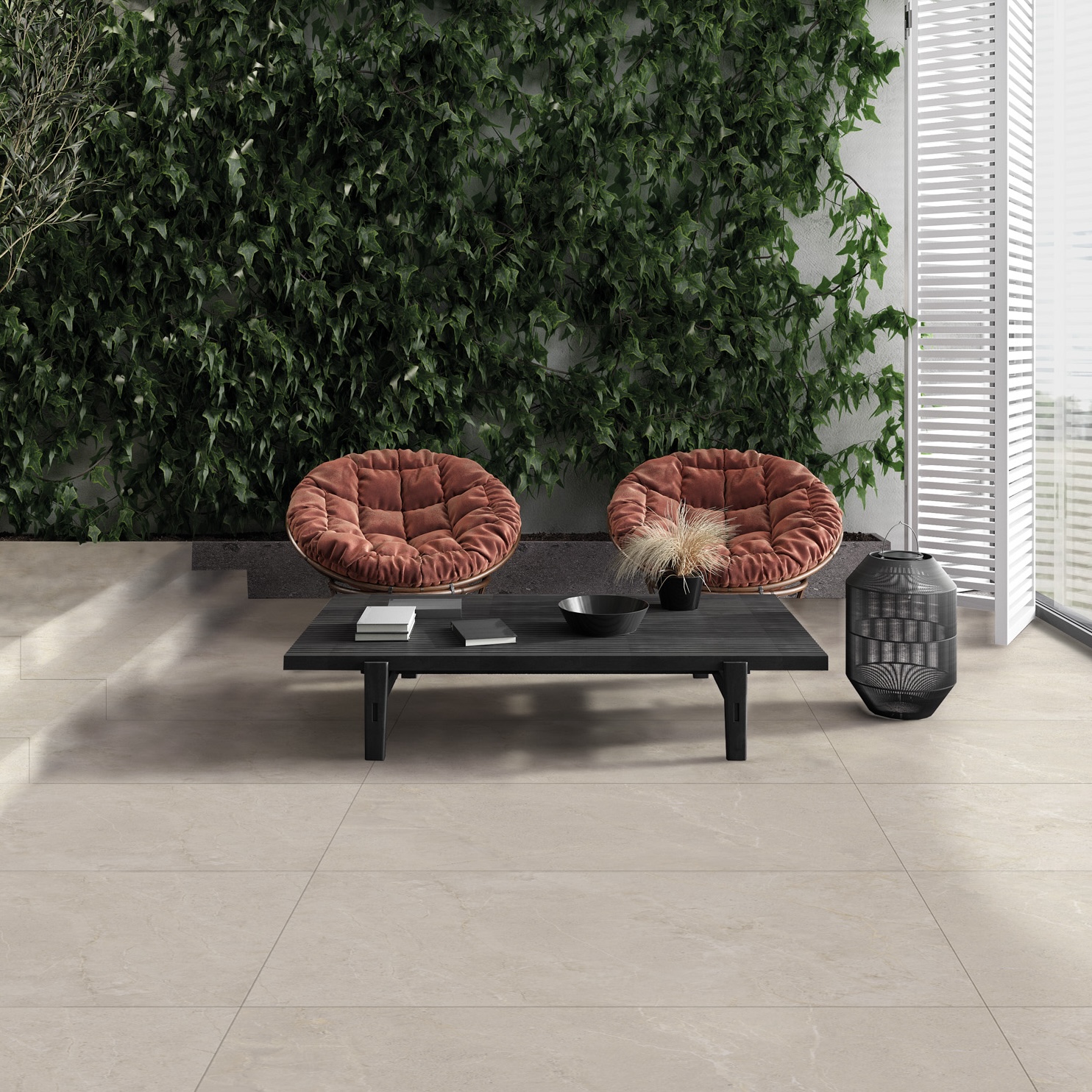 Carrelage Porcelaine Effet Pierre Veiné Blanc 20mm R11 60X120 - Ewst1346