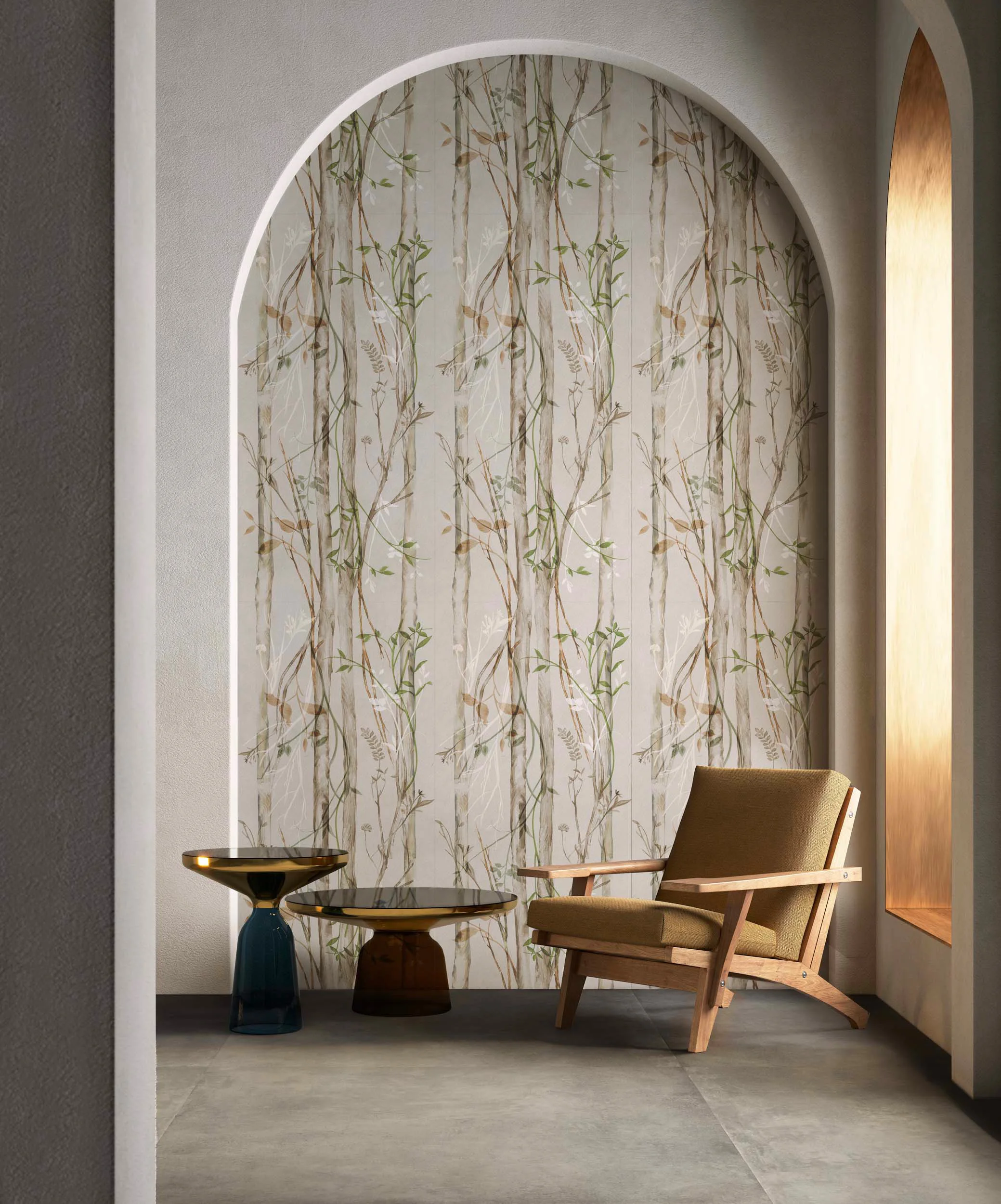 Carrelage Mural Gris Décoré en Grès Cérame 60X120 - EWTH1499