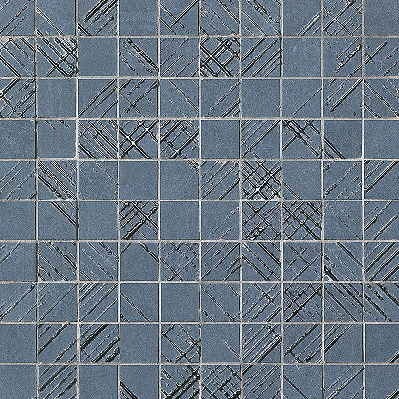 Mosaic Fap Bloom Metal Blue Silver 30.5X30.5 - fOY0