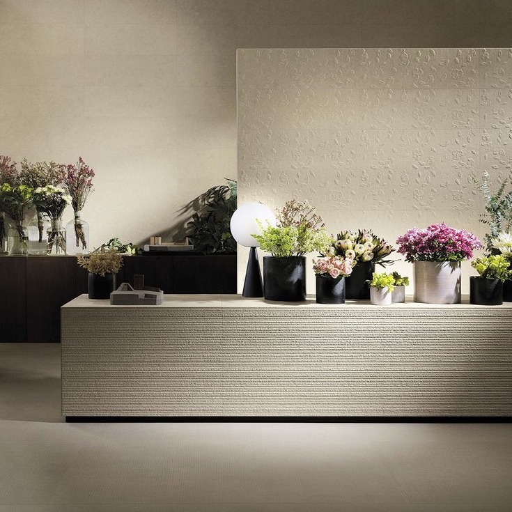 Fap Lumina Stone Flower Beige 3D 30.5x91.5 - fOIR