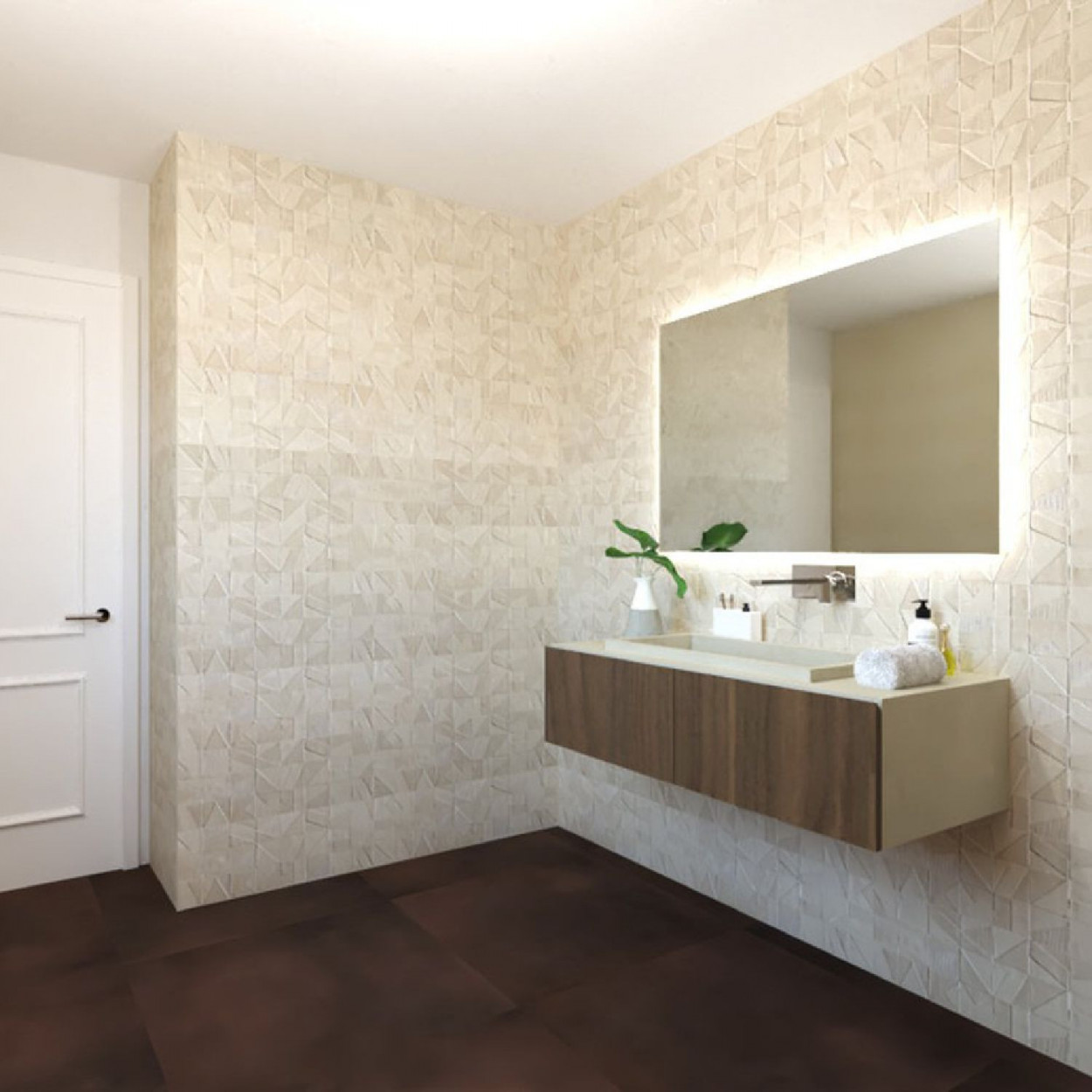 Fap Mat&More Domino Beige 3D 25X75 - fRH7