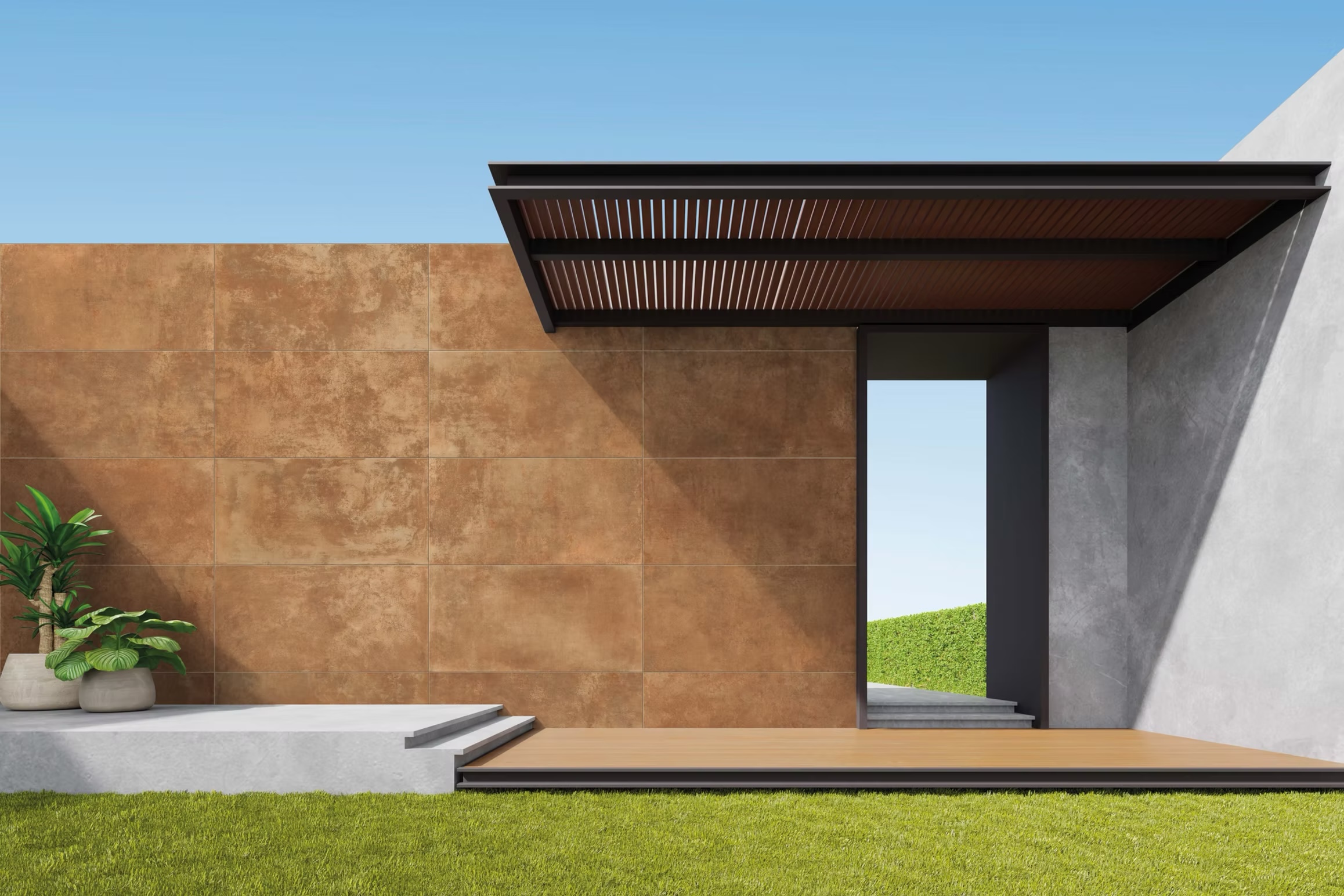 Grès Cérame Effet Métal Corten 60x120 - MTGP-0001