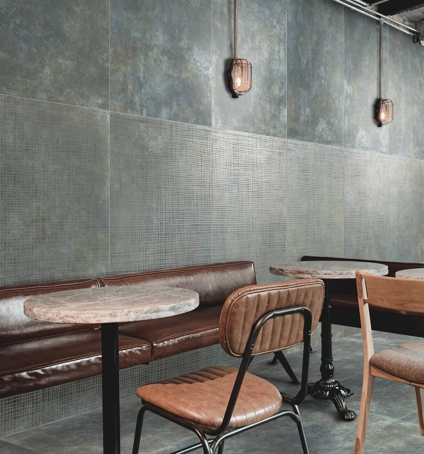 Grès Cérame Effet Métal Vert Rame 60x120 - MTGP-0003