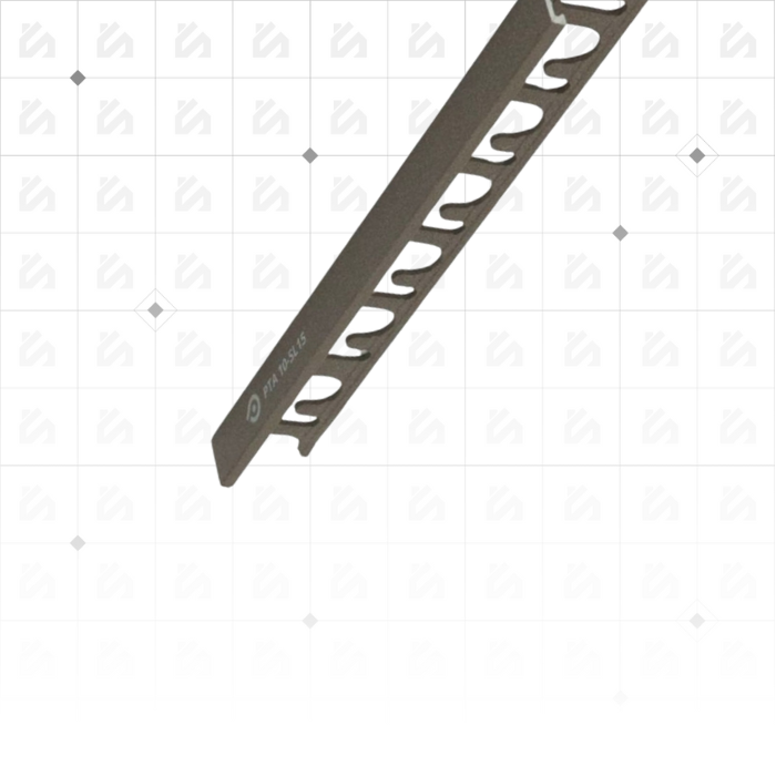 Profils Progress Profiles Proterminal h.6mm Aluminium Peint Gris Pierre Fumée 2.7ml