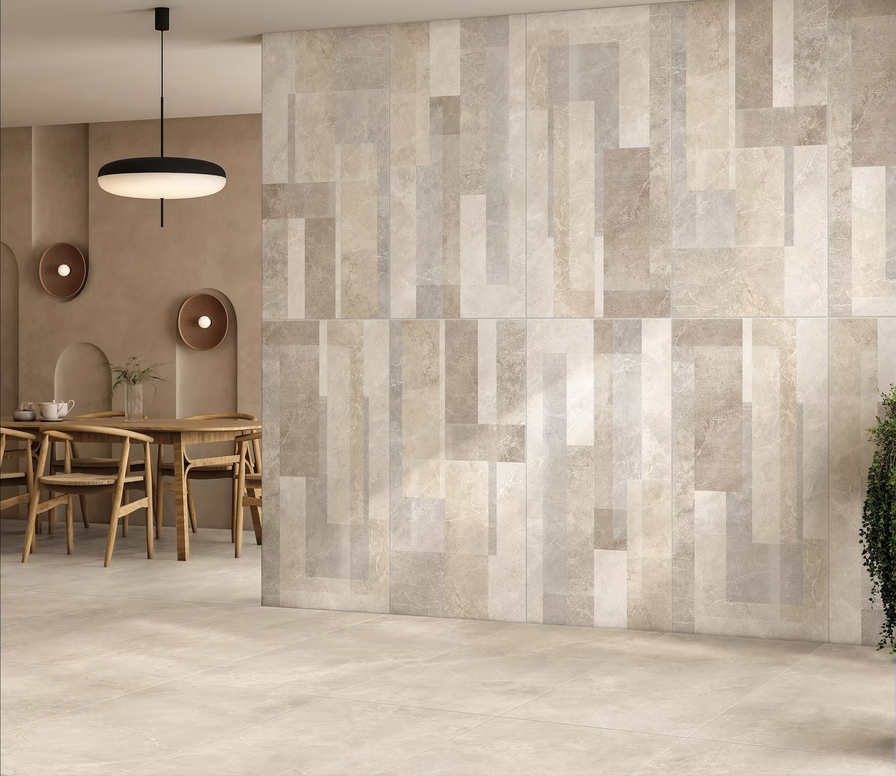 Grès Cérame Effet Pierre Limestone Beige 60x120 - PTGP-0002