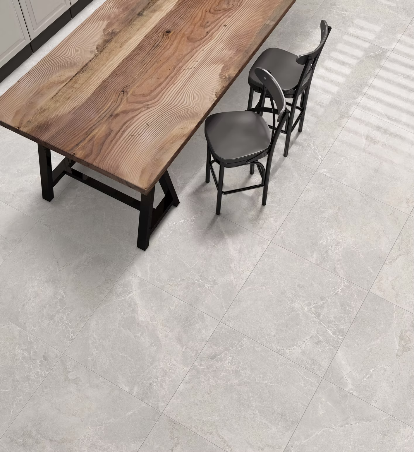 Grès Cérame Effet Pierre Limestone Gris 60x120 - PTGP-0003
